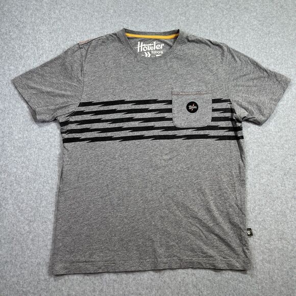Howler Bros Shirt Mens M Grey Graphic Print Cotton Pocket Tee Lightweight Medium - Picture 1 of 9